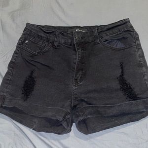 Kancan black cuffed shorts size 27